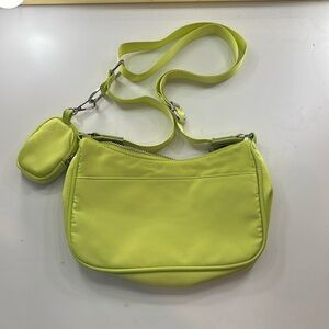 wild fable Neon Lime Crossbody Bag with Coin Pouch